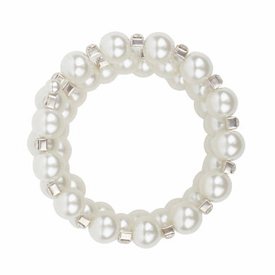 Gorgeous silver bracelets with pearls and CZ stones