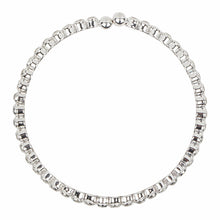 Load image into Gallery viewer, Pretty silver bracelet studded with CZ stones