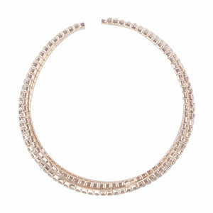 Chic gold bracelet studded with CZ stones