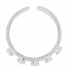 Load image into Gallery viewer, Classy silver bracelet encrusted with CZ stones