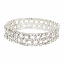 Load image into Gallery viewer, Elegant silver bracelets studded with CZ stones