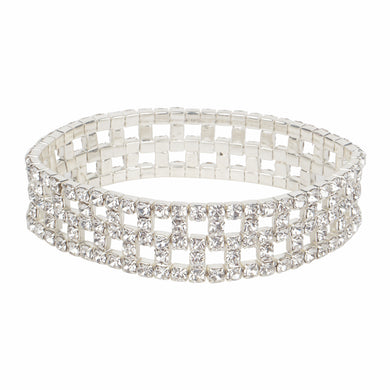 Elegant silver bracelets studded with CZ stones