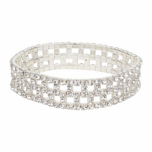 Elegant silver bracelets studded with CZ stones