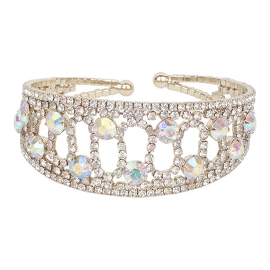 Glorious gold bracelet encrusted with CZ stones