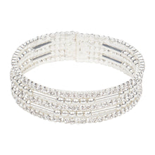 Load image into Gallery viewer, Pretty silver bracelets studded with CZ stones
