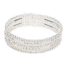 Load image into Gallery viewer, Pretty silver bracelets studded with CZ stones