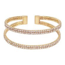 Load image into Gallery viewer, Pretty gold bracelets encrusted with CZ stones