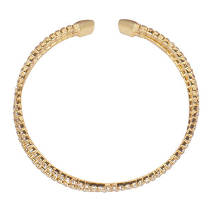 Pretty gold bracelets encrusted with CZ stones