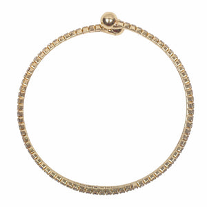 Delicate gold bracelets encrusted with CZ stones