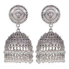 Load image into Gallery viewer, Silver Earings | Pearls | Jhumka | White