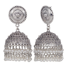 Load image into Gallery viewer, Silver Earings | Pearls | Jhumka | White