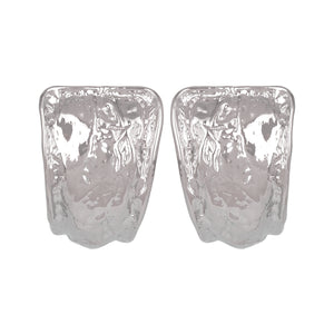 Silver Platted Earrings | Ballies | Foil | Round