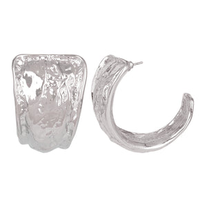 Silver Platted Earrings | Ballies | Foil | Round