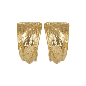 Gold Platted Earrings | Ballies | Foil | Round