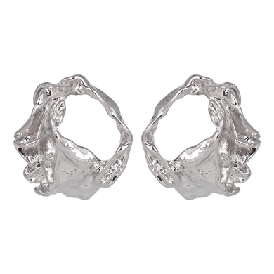Silver Earing| Hoops Look | Hammered |Studs