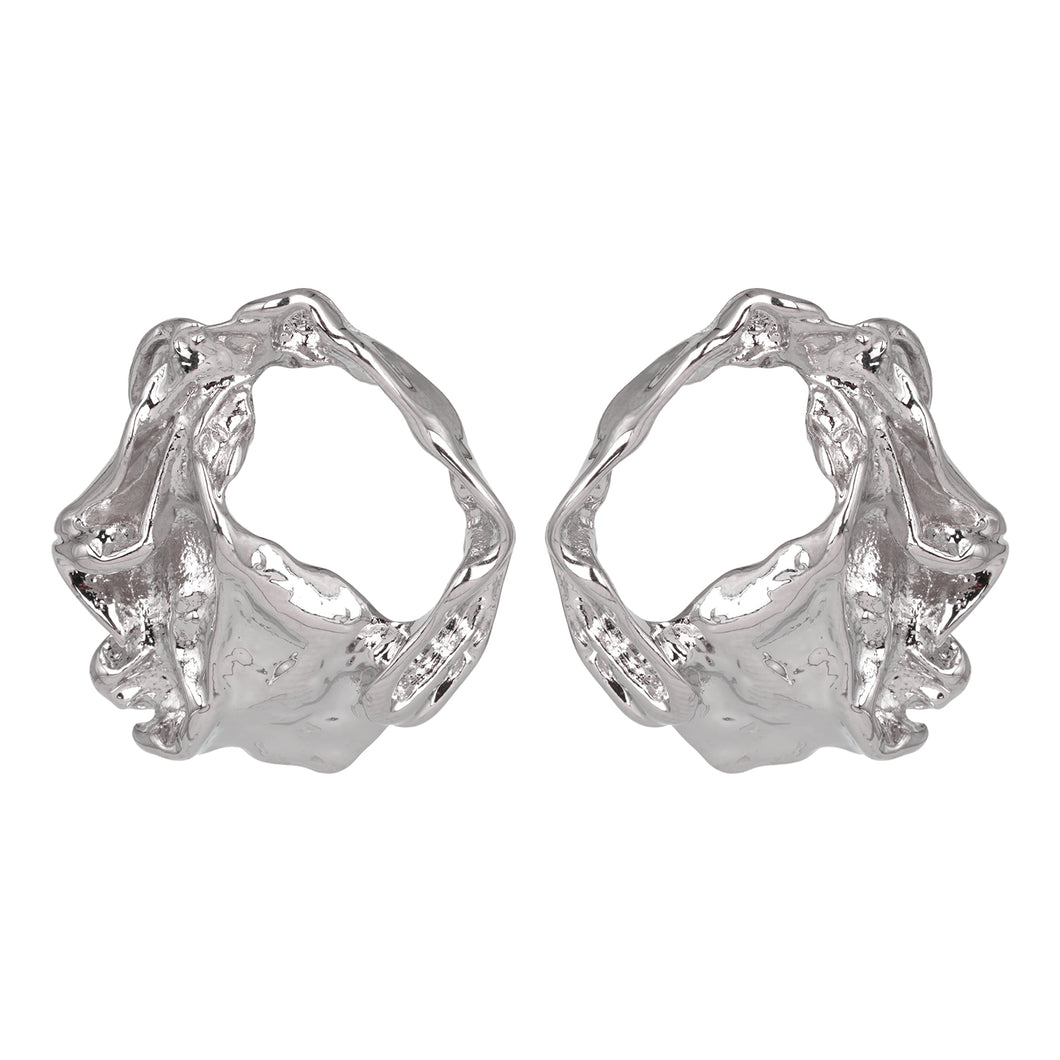 Silver Earing| Hoops Look | Hammered |Studs