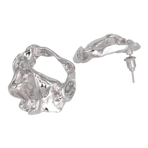 Silver Earing| Hoops Look | Hammered |Studs