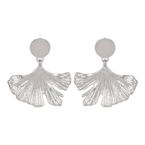 Silver Earings | Foil | Leaf | Danglers
