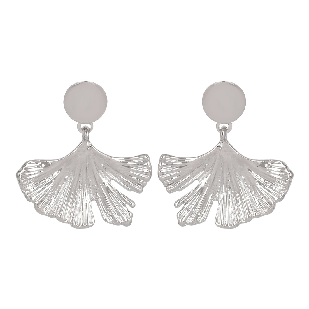 Silver Earings | Foil | Leaf | Danglers