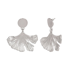 Silver Earings | Foil | Leaf | Danglers