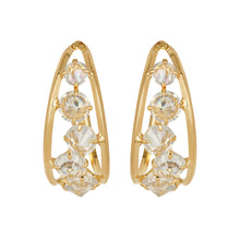 Load image into Gallery viewer, Gold Platted Earings | Ballies | CZ Stones