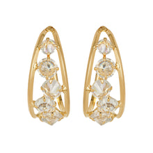 Load image into Gallery viewer, Gold Platted Earings | Ballies | CZ Stones