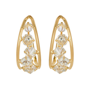Gold Platted Earings | Ballies | CZ Stones