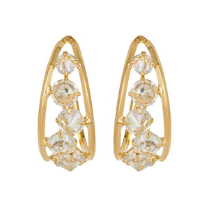 Gold Platted Earings | Ballies | CZ Stones