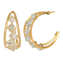 Load image into Gallery viewer, Gold Platted Earings | Ballies | CZ Stones