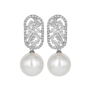 Silver Earings | CZ Stones | Pearl | Danglers