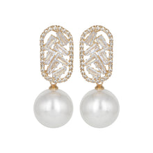Load image into Gallery viewer, Silver Long Earing| CZ Stones | Chandelier