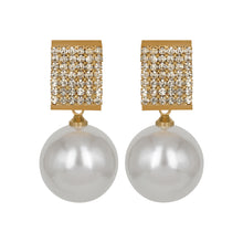 Load image into Gallery viewer, Golden Long Earings | CZ Stones | Pearl | Danglers