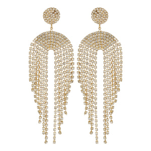 Long Golden Earings | Chains | CZ Stones | Chandeliers