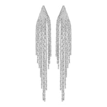 Load image into Gallery viewer, Silver Earings | Long Chain | Waterfall |Vintage