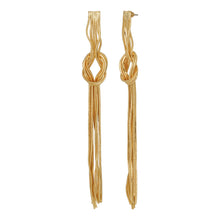 Load image into Gallery viewer, Gold Long Earing | Chain | Knot | Danglers