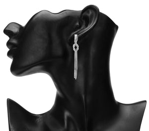 Silver Long Earing | Chain | Knot | Danglers