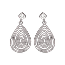 Load image into Gallery viewer, Silver Long Earings| Leaf Shape | Layered | Occasion