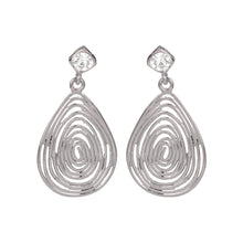 Load image into Gallery viewer, Silver Long Earings| Leaf Shape | Layered | Occasion