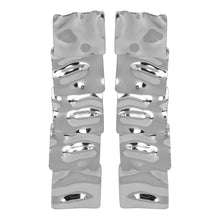 Load image into Gallery viewer, Silver Platted | Long Earings | Paneled | 5 Layers | Foil Texture