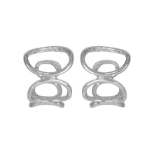 Load image into Gallery viewer, Silver Hoop Earings | Round | Connected Circles