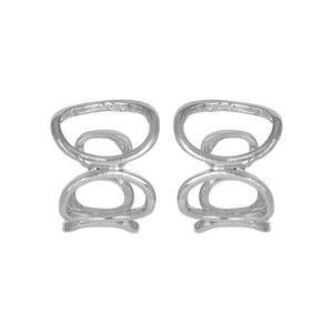 Silver Hoop Earings | Round | Connected Circles