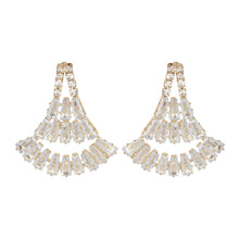 Load image into Gallery viewer, Golden Earings | Chandelier | CZ Stone | Baggets