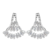 Load image into Gallery viewer, Silver Earings | Chandelier | CZ Stone | Baggets