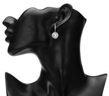Load image into Gallery viewer, Silver Earings | Hooks | Solitaire CZ Stone | Round