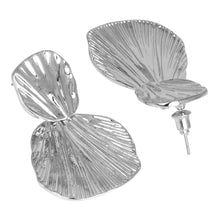 Load image into Gallery viewer, Silver Big Earings | Statement | Foil Texture