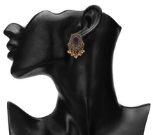 Load image into Gallery viewer, Gold Earings | Multi - Color | Oxidized | Minakari | Design | Ghungroo
