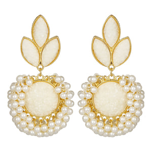 Ethnic | Gold Plating | Coral Stones | White | Pearls | Classy | Well Crafted.