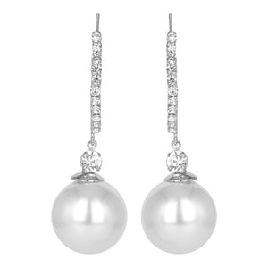 Silver Earings | Hoops | CZ Stone | Pearl Drop | Hanging