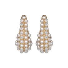 Load image into Gallery viewer, Golden Earings | Hoop | Earings Round | Pearl
