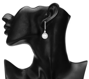 Silver Earings | Hoops | CZ Stone | Pearl Drop | Hanging